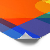 Poster Bloc de couleur géométrique vibrant Art Abstrait m (Coin)