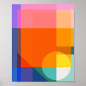 Poster Bloc de couleur géométrique vibrant Art Abstrait m (Devant)