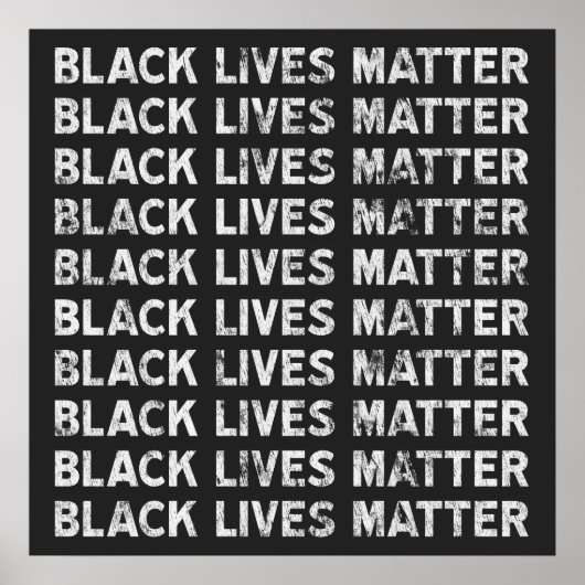 Poster Bloc de texte répété Black Lives Matter (Devant)