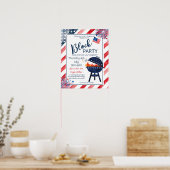 Poster bloc fête 4 juillet BBQ rue du voisin (Cuisine)