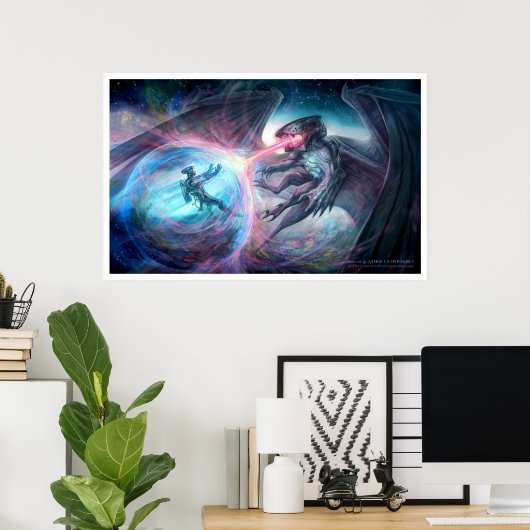 Poster Blocage de l'espace (Bureau à domicile)