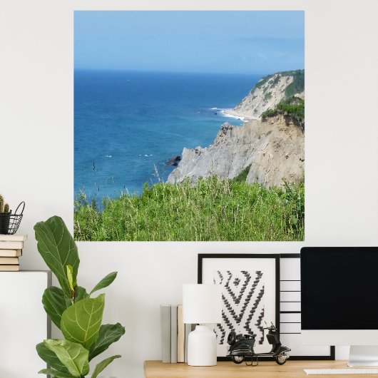 Poster Block Island Bluffs - Block Island, Rhode Island (Bureau à domicile)