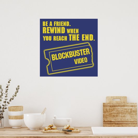 Poster Blockbuster Video Merchandises (Cuisine)