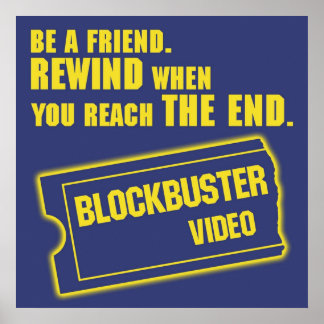 Poster Blockbuster Video Merchandises