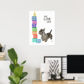 Poster Blocs Alphabet Scottie (Bureau à domicile)