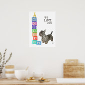 Poster Blocs Alphabet Scottie (Cuisine)