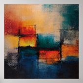 Poster Blocs Chromatiques Vibrants (Devant)
