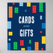 Poster Blocs de construction Cartes et cadeaux d'annivers (Devant)