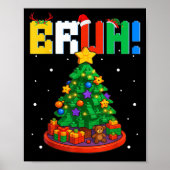 Poster Blocs de construction de l'arbre de Noël Bruh (Devant)