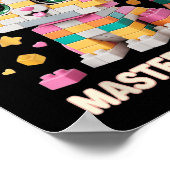 Poster Blocs de construction en brique de chat Maître con (Coin)