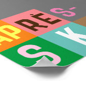 Poster Blocs de couleur après ski (Coin)