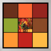 Poster Blocs de couleurs d'automne (Devant)