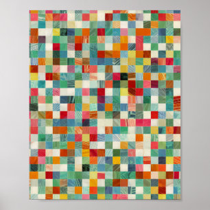 Poster Blocs de Couleurs Vives : Mélange de Théorie des C