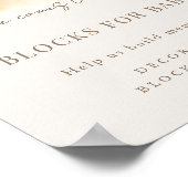 Poster Blocs de faire-part de naissance pour bébé garçon (Coin)