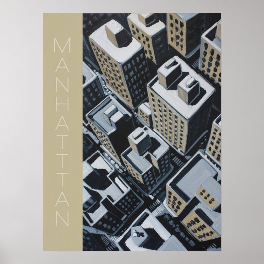 Poster Blocs de la skyline de Manhattan (Devant)