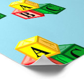 Poster blocs de l'alphabet abc (Coin)