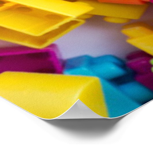 Poster Blocs en plastique néon (Coin)