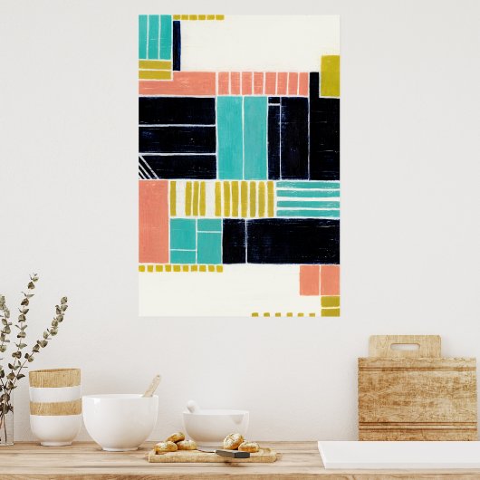 Poster Blocs géométriques (Cuisine)