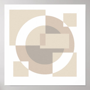 Poster Blocs Géométriques Doux – Composition de superposi