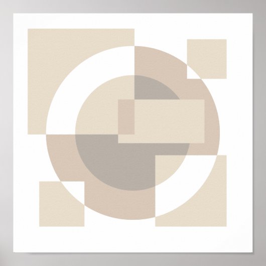 Poster Blocs Géométriques Doux – Composition de superposi (Devant)