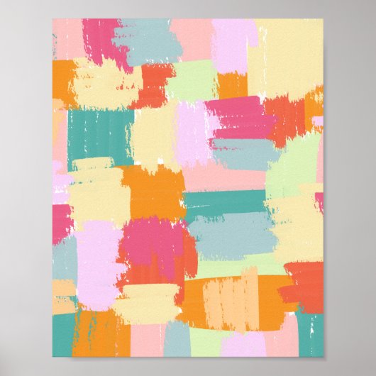 Poster Blocs peints colorés (Devant)