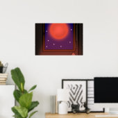 Poster Bloedmaanblauw (Thuiskantoor)