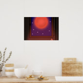 Poster Bloedmaanblauw (Keuken)