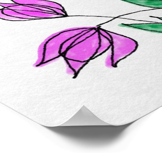 Poster bloemen (Hoek)