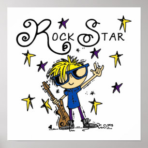 Poster Blond Boy Rock Star