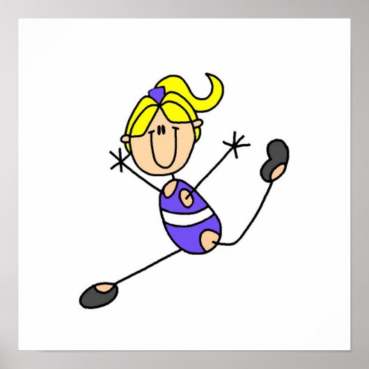 Poster Blond Girl Gymnast (Devant)