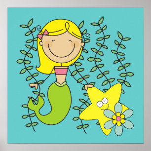 Poster Blond Mermaid