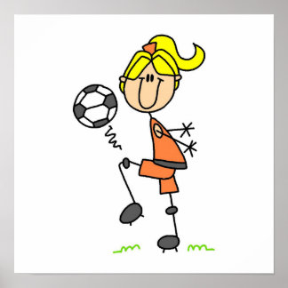 Poster Blond Stick Figure