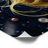 Poster Blonde avec points gras (Coin)