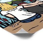 Poster Blonde de la famille Black Labrador (Coin)