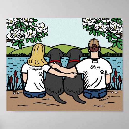 Poster Blonde de la famille Black Labrador (Devant)