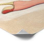 Poster Blonde de pâte à papier dans le Pinup Bikini (Coin)