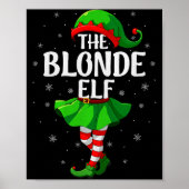 Poster Blonde Elf Christmas Girls Women Elf Squad Xmas Fa (Devant)