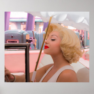 Poster Blonde et les années 50