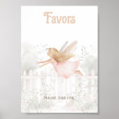 Poster Blonde Fairy Baby shower Faveurs Panneau de table (Devant)
