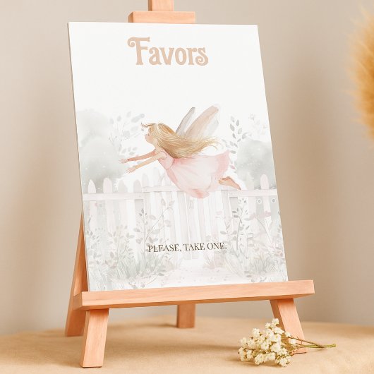 Poster Blonde Fairy Baby shower Faveurs Panneau de table
