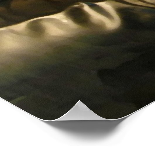 Poster Blonde Girl in Latex Pose sur un canapé en cuir (Coin)