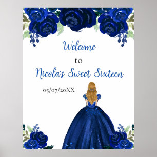 Poster Blonde Hair Princess Marine Sweet sixteen Bienvenu