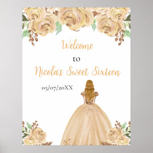 Poster Blonde Hair Princess Peach Sweet sixteen Bienvenue