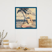 Poster Blonde Kneeling Modèle de bikini Thunder_Cove (Cuisine)