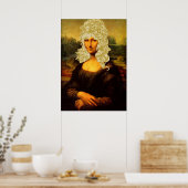 Poster Blonde Mona Lisa (Cuisine)