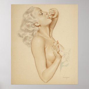Poster Blonde Pin Up