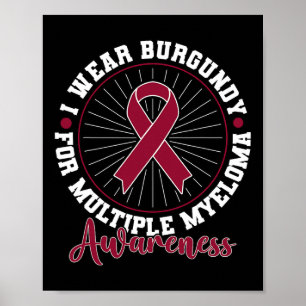 Poster Blood Cancer I Wear Burgundy