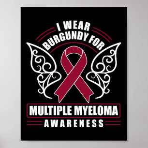 Poster Blood Cancer I Wear Burgundy