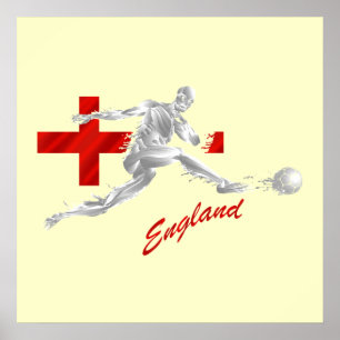 Poster Blood Sweat and England - football fans gifts
