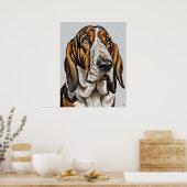 Poster Bloodhound - Chien Art Imprimer (Cuisine)